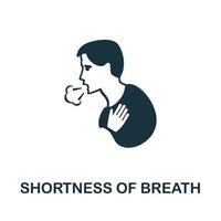 Shortness Of Breath icon. Simple illustration from coronavirus collection. Creative Shortness Of Breath icon for web design, templates, infographics and more vector