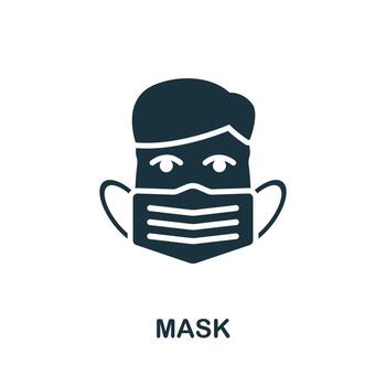 Mask icon. Simple element from coronavirus collection. Creative Mask icon for web design, templates, infographics and more vector