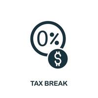 Tax Break icon. Simple element from Crisis collection. Creative Tax Break icon for web design, templates, infographics and more vector