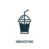 icono de batido. elemento simple de la colección de bebidas. icono de batido creativo para diseño web, plantillas, infografías y más vector