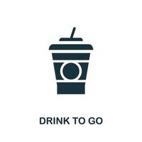 Drink To Go icon. Simple element from drinks collection. Creative Drink To Go icon for web design, templates, infographics and more vector