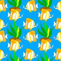 pattern with fishes vector illustration