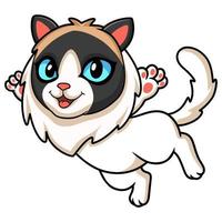 lindo, muñeca de trapo, gato, caricatura vector