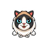 lindo, muñeca de trapo, gato, caricatura vector