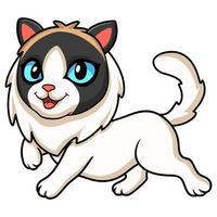 Cute rag doll cat cartoon vector