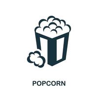 icono de palomitas de maíz. elemento simple de la colección de cine. icono creativo de palomitas de maíz para diseño web, plantillas, infografías y más vector