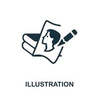 Illustration icon. Simple illustration from creative package collection. Creative Illustration icon for web design, templates, infographics and more vector