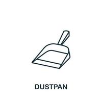 Dustpan icon from cleaning collection. Simple line element Dustpan symbol for templates, web design and infographics vector