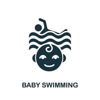 Baby Swimming icon. Simple element from child development collection. Creative Baby Swimming icon for web design, templates, infographics and more vector