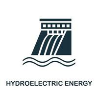 icono de energía hidroeléctrica. elemento simple de la recolección de energía alternativa. icono creativo de energía hidroeléctrica para diseño web, plantillas, infografías y más vector