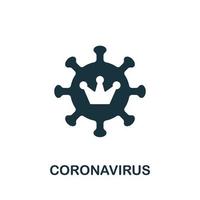 icono de coronavirus. elemento simple de la colección coronavirus. icono de coronavirus creativo para diseño web, plantillas, infografías y más vector