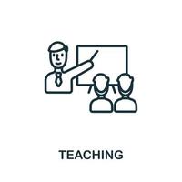 Teaching icon from business training collection. Simple line Teaching icon for templates, web design and infographics vector