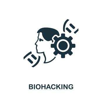 Biohacking icon. Simple line element Biohacking symbol for templates, web design and infographics vector