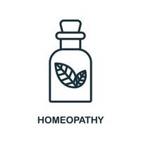 Homeopathy icon from alternative medicine collection. Simple line Homeopathy icon for templates, web design and infographics vector