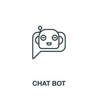 Chat Bot icon from artificial intelligence collection. Simple line Chat Bot icon for templates, web design and infographics vector