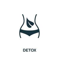 Detox icon. Simple illustration from biohacking collection. Creative Detox icon for web design, templates, infographics vector