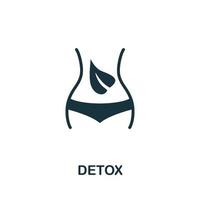 Detox icon. Simple illustration from biohacking collection. Creative Detox icon for web design, templates, infographics vector