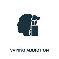 Vaping icon. Simple illustration from addiction collection. Creative Vaping icon for web design, templates, infographics vector