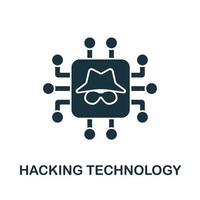 Hacking Technology icon from banned internet collection. Simple line Hacking Technology icon for templates, web design and infographics vector