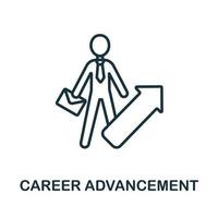 Career Advancement icon from business training collection. Simple line Career Advancement icon for templates, web design and infographics vector