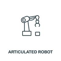 Articulated Robot icon from artificial intelligence collection. Simple line Articulated Robot icon for templates, web design and infographics vector