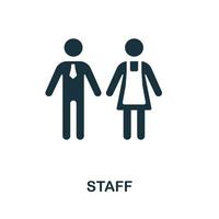 Staff icon. Simple element from business recruitment collection. Creative Staff icon for web design, templates, infographics and more vector