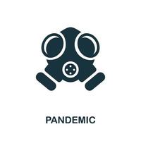 icono de pandemia. ilustración simple de la colección de coronavirus. icono pandémico creativo para diseño web, plantillas, infografías y más vector