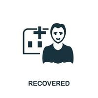 Recovered icon. Simple illustration from coronavirus collection. Creative Recovered icon for web design, templates, infographics and more vector