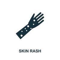 Skin Rash icon. Monochrome simple element from coronavirus symptoms collection. Creative Skin Rash icon for web design, templates, infographics and more vector