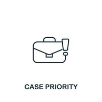 Case Priority icon from customer service collection. Simple line element Case Priority symbol for templates, web design and infographics vector