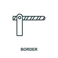 Border icon from airport collection. Simple line Border icon for templates, web design and infographics vector