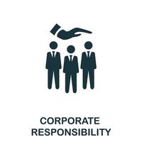 Corporate Responsibility icon. Simple element from business management collection. Creative Corporate Responsibility icon for web design, templates, infographics and more vector