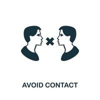 Avoid Contact icon. Simple illustration from coronavirus collection. Creative Avoid Contact icon for web design, templates, infographics and more vector