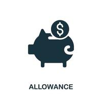 Allowance icon. Simple element from Crisis collection. Creative Allowance icon for web design, templates, infographics and more vector