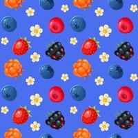 Different berries seamless pattern. vector