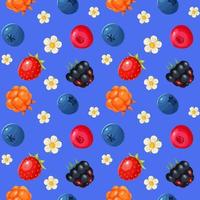 Different berries seamless pattern. vector