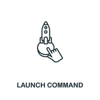 Launch Command icon from artificial intelligence collection. Simple line Launch Command icon for templates, web design and infographics vector