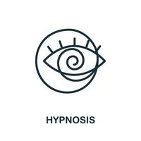 Hypnosis icon from alternative medicine collection. Simple line Hypnosis icon for templates, web design and infographics vector