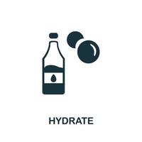 Hydrate icon. Simple illustration from biohacking collection. Creative Hydrate icon for web design, templates, infographics vector