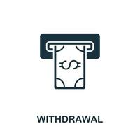 Withdrawal icon from affiliate marketing collection. Simple line Withdrawal icon for templates, web design and infographics vector