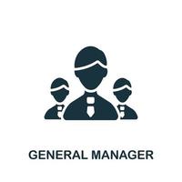 General Manager icon. Simple element from company management collection. Creative General Manager icon for web design, templates, infographics and more vector