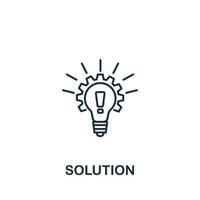 Solution icon from customer service collection. Simple line element Solution symbol for templates, web design and infographics vector