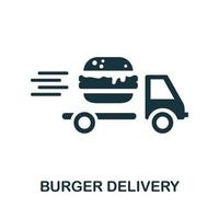 Burger Delivery icon. Simple element from delivery collection. Creative Burger Delivery icon for web design, templates, infographics and more vector