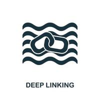Deep Linking icon from affiliate marketing collection. Simple line Deep Linking icon for templates, web design and infographics vector