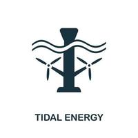 Tidal Energy icon. Simple element from alternative energy collection. Creative Tidal Energy icon for web design, templates, infographics and more vector