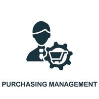 Purchasing Management icon. Simple element from company management collection. Creative Purchasing Management icon for web design, templates, infographics and more vector