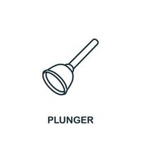 Plunger icon from cleaning collection. Simple line element Plunger symbol for templates, web design and infographics vector