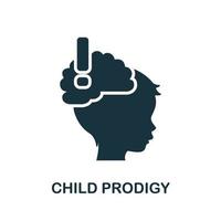 Child Prodigy icon. Simple element from child development collection. Creative Child Prodigy icon for web design, templates, infographics and more vector