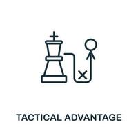 Tactical Advantage icon from business training collection. Simple line Tactical Advantage icon for templates, web design and infographics vector