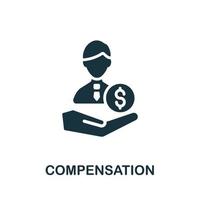 Compensation icon. Simple element from Crisis collection. Creative Compensation icon for web design, templates, infographics and more vector